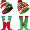 Christmas Hat with Novelty Crew Socks Gift Review