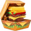 Funny Food Burger Socks Box