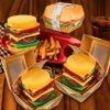 Funny Food Burger Socks Box