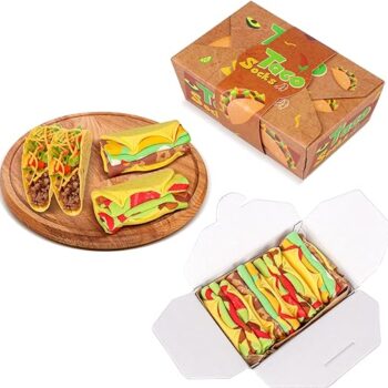 Funny Food Taco Hot Dog Socks Box Review