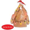 Plush Light-Up Christmas Turkey Hat With Battery Powered Lights
