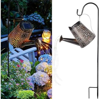 Outdoor Solar Watering Can Garden Lights Gift Review