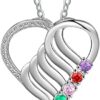 Heart Necklace with Simulated Birthstones Gift Review