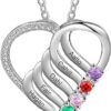 Heart Necklace with Simulated Birthstones Gift Review