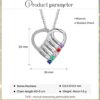 Heart Necklace with Simulated Birthstones Gift Review