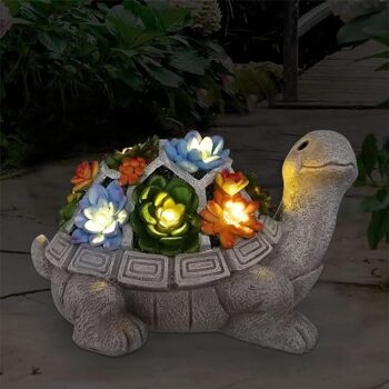 Solar Garden Outdoor Statues Turtle Gift Review