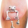 Silver Frog Earrings Gift Review