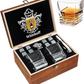 Whiskey Rocks Glasses Set Gift Review