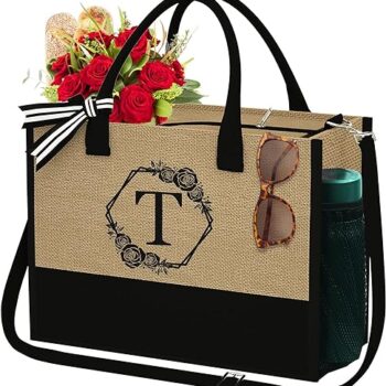 Initial Jute Bag with Zipper Pocket Gift Review