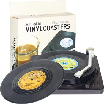 Retro Record Coasters for Drinks Gift Review