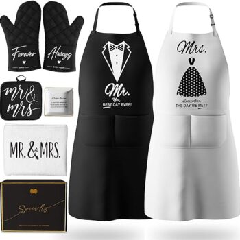 Mr and Mrs Aprons for Couples Gift Review