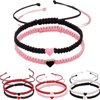 Set of 2 Colorful Heart Bracelets Gift Review