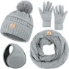 Winter Hat Scarf Gloves and Ear Set Gift Review