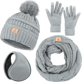 Winter Hat Scarf Gloves and Ear Set Gift Review