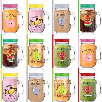 12 Pcs Fruit Pun Glass Cups Gift Review