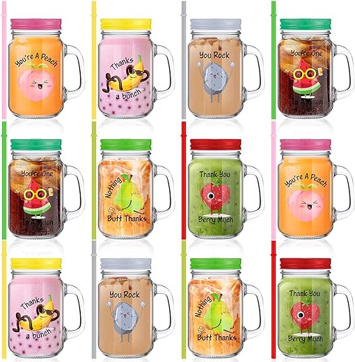 12 Pcs Fruit Pun Glass Cups Gift Review