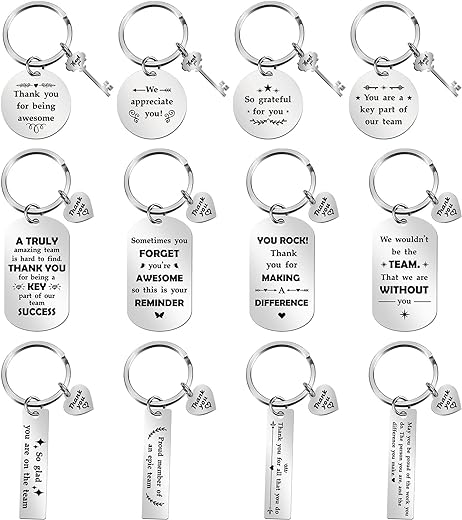 12 Pcs Office Keychains Gift Review