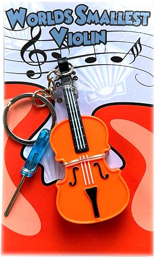 Smallest Violin Toy Keychain Gift Review