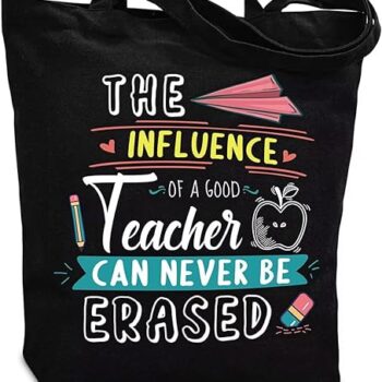Teacher Canvas Bag Black Gift Review