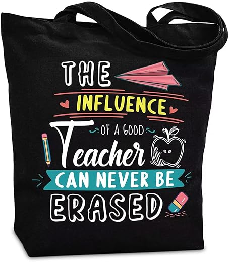 Teacher Canvas Bag Black Gift Review