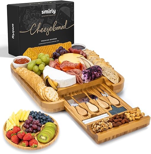 Bamboo Cheese Board Set Gift Review
