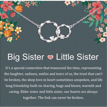 Silver Interlocking 2 Circles Necklace Gift Review