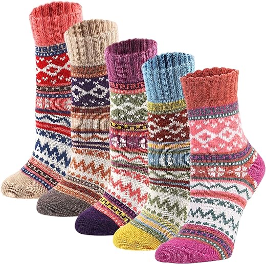 5Pack Vintage Winter Socks Gift Review