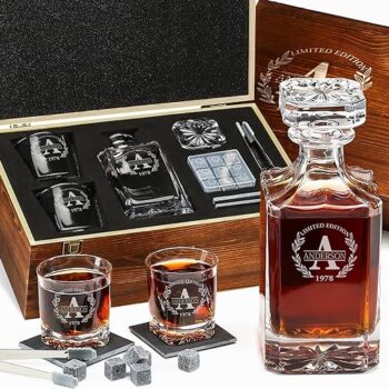 Whiskey Decanter and Stones Set Gift Review