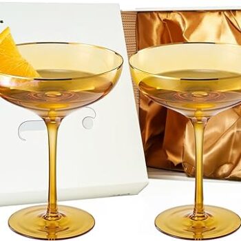 Colored Sunset Amber Cocktail