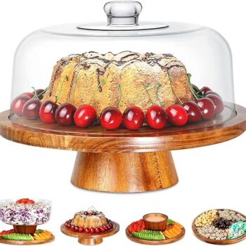 Wood Cake Stand with Lid Gift Review