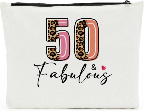 Happy 50th Birthday Cosmetic Bag Gift Review