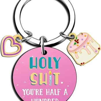 50th Birthday Funny Keychain Gift Review