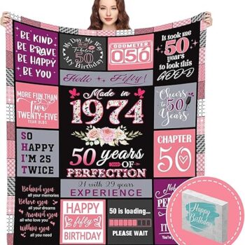 50th Birthday Gifts Blanket Gift Review