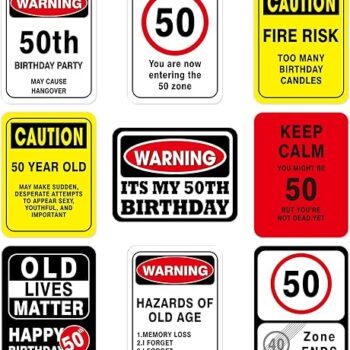 9PCS Wall Signs Funny Tags Gift Review