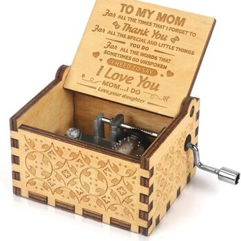 Music Box Hand Crank Engraved Gift Review