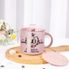 Pink Coffee Mug with Gold Pattern Gift Review