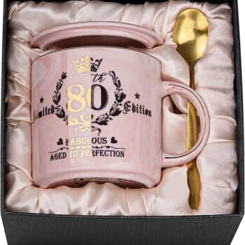 Pink Coffee Mug with Gold Pattern Gift Review