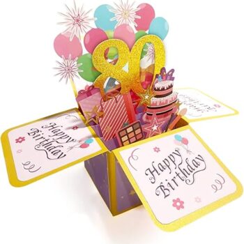 Happy 80th Birthday Pop Up Card Gift Review