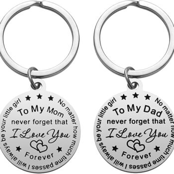 2PCS Mom Dad Keychain Gift Review