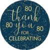 Navy Blue and Gold Birthday Favor Stickers Gift Review