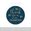 Navy Blue and Gold Birthday Favor Stickers Gift Review