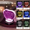 Crystal Heart with Colorful Light Base Gift Review