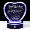 Crystal Heart with Colorful Light Base Gift Review