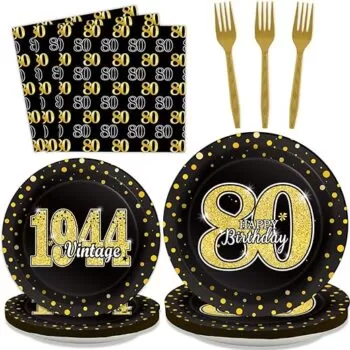 80th Birthday Party Tableware Gift Review