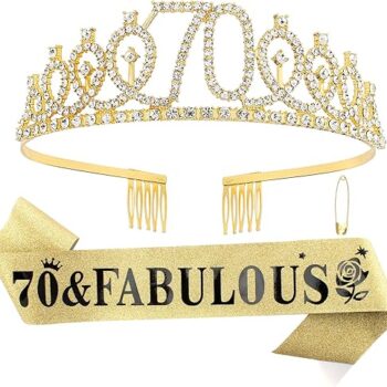 70th Birthday Sash and Tiara Gift Review