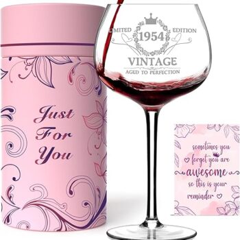 Vintage 70th Wine Glass Gift Review