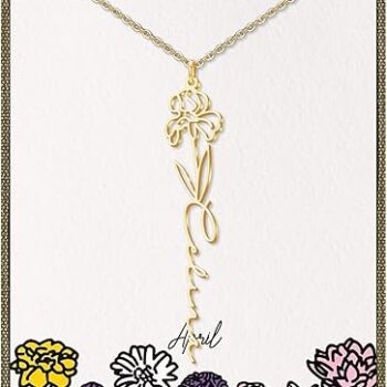 Birth Flower Name Necklace Gift Review