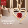 Love Red Heart Birthstone Necklaces Gift Review