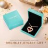 Love Red Heart Birthstone Necklaces Gift Review