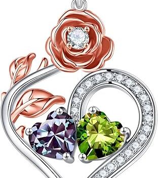 Rose Heart Necklaces for Women Gift Review